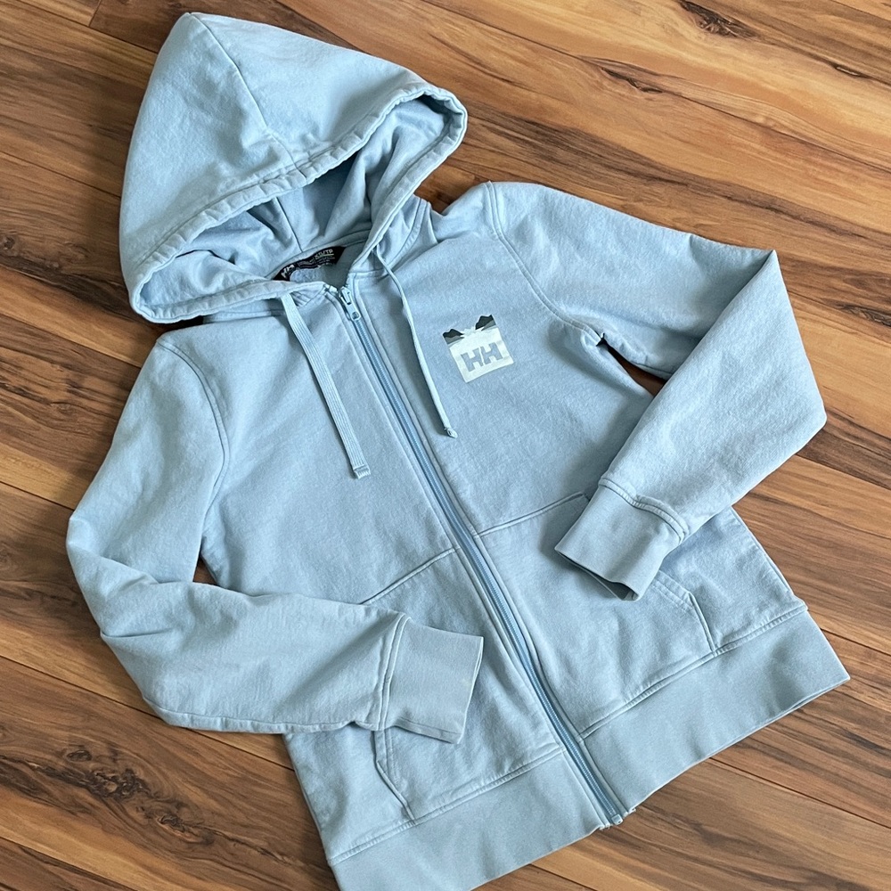 Helly Hansen Women’s light Blue Zip-Up Hoodie original great condition